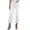 White, variant on High Rise Slimming Jeans Washed Straight Leg Stretch Denim Pants Solid Color Elastic Waistband Button Zip Casual Trousers with Pockets