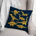thumbnail image 2 of Creative Products Dino Names Orange 16x16 Spun Poly Pillow, 2 of 2
