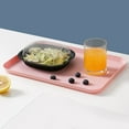 thumbnail image 3 of Lierteer Rectangular Serving Tray Anti Slip Scratch Resistant Plastic Food Serving Tray pink small, 3 of 8
