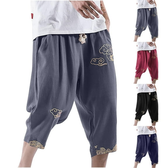 Jacenvly 2024 New Summer Mens Shorts Men Solid Color Pockets Pull Rope Fashion Casual Comfort Beautiful Pants Comfortable Leisure Swim Trunks Black