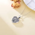 thumbnail image 4 of CACA LADY Rose Heart Locket Necklace that Hold 2 Photos Sterling Silver Personalized Customized Jewelry Memory Photos Keep Someone Near to You Rose Picture Locket Pendant Heart Locket Necklace for Wo, 4 of 6