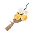 thumbnail image 2 of Becaristey Low Maintenance Crochet Flower Bouquet Realistic Appearance Eco-friendly Polyester Elegant HS005, 2 of 6