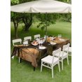 thumbnail image 4 of Outdoor Tablecloth with Umbrella Hole for Patio/Picnic/Party/Camping, Brown Trees Waterproof Table Cloth Rectangle Table Cover Washable, Vintage Rustic Forest Nature Light Scenery (60"x 102"), 4 of 9