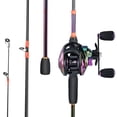 thumbnail image 2 of Sougayilang Colorful Carbon Fiber 5.9ft Baitcasting Fishing Rod & Reel Combo, 2 of 7