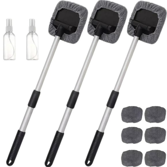 Rvkxad Magnetic Car Window Cleaner, Expandable Windshield Cleaner with Microfiber Pads, Glass Cleaner, Car Cleaner