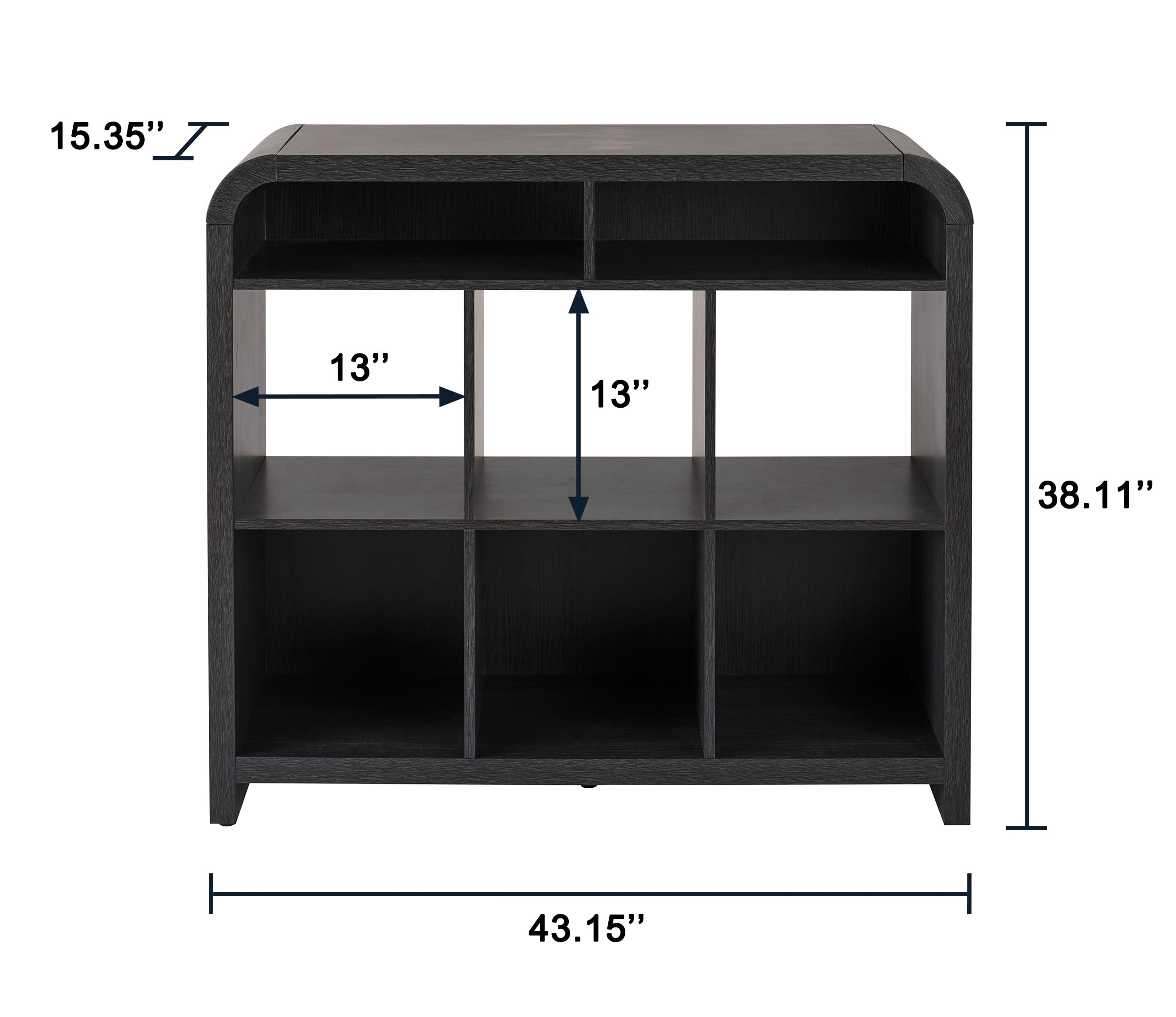 Better Homes & Gardens Juliet 6 Cube Storage Organizer, Rich Black