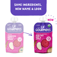 thumbnail image 3 of (6 pack) Lil’ Gourmets Refrigerated Stage 2 Baby Food, American-Inspired Ruby Red Beet & Apple, 3.5 oz Pouch, 3 of 10