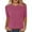 Hot Pink, variant on Womens Short Sleeve Ribbed Sweater Crew Neck Summer Soft Casual Pullover Top