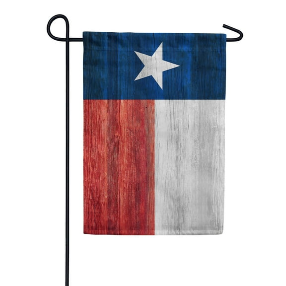 America Forever Texas State Flag 12.5 x 18 Inch Double Sided Outdoor Yard Decorative USA Vintage Wood State of Texas Garden Flag, Made in the USA