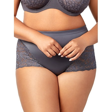

Women s Elila 3311 Cheeky Stretch Lace Panties (Grey L)