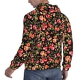 thumbnail image 6 of Naloa Rose Flowers Men's Casual Hooded Collar Drawstring Hoodies Pullover Sweatshirts Casual Long Sleeve Shirts-XX-Large, 6 of 7