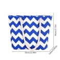 thumbnail image 3 of Xfvqtps Beach Bags for Women Hemp Rope Wavy Stripes Large Capacity Waterproof Sandproof Beach Tote Bag for Women Swim Pool Bag for Travel Vacation Nylon Tote Bag Blue, 3 of 5