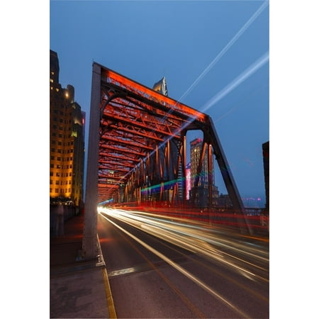 Image of HelloDecor 5x7ft Photography Background Huge Bridge Road Commercial City Busy Structure Night Scenery Personal Portraits Background Shooting Photo Studio Props