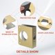 thumbnail image 3 of Placa de refuerzo para puerta Uxcell para reparación y refuerzo de puertas, 1 juego para puerta de 1-3/8" de grosor, tamaño 4-1/2", color oro, 3 of 6