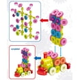 thumbnail image 5 of Top Race Remote Control Moving Gear Train Stem Building Toy with Lights and Sound Gift Toys for Boys 4,5,6,7,8 Year Olds | Kids Stem Building Blocks Toy (98 Pieces), 5 of 9