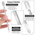 thumbnail image 5 of EXLEAF 5 Pcs Dual-Sided Cuticle Pusher Set,Stainless Steel Cuticle Pusher Tool for Manicure&Pedicure,Cuticles Trimmer,Nail Scraper,Cuticles Remover Tools for Salon, 5 of 15