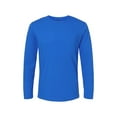 thumbnail image 6 of Gildan Men Softstyle Long Sleeve T-Shirt Pack of 6, Royal Blue Blank Cotton Tee, Crew Neck, M, 6 of 6