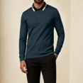 thumbnail image 2 of YOIAVAIOY Mens Contrast Collar Sweatshirt Long Sleeve Button Neck Pullovers Lightweight Slim Fit Pullover Sweatshirts Casual Business Polos Army Green XXL, 2 of 8