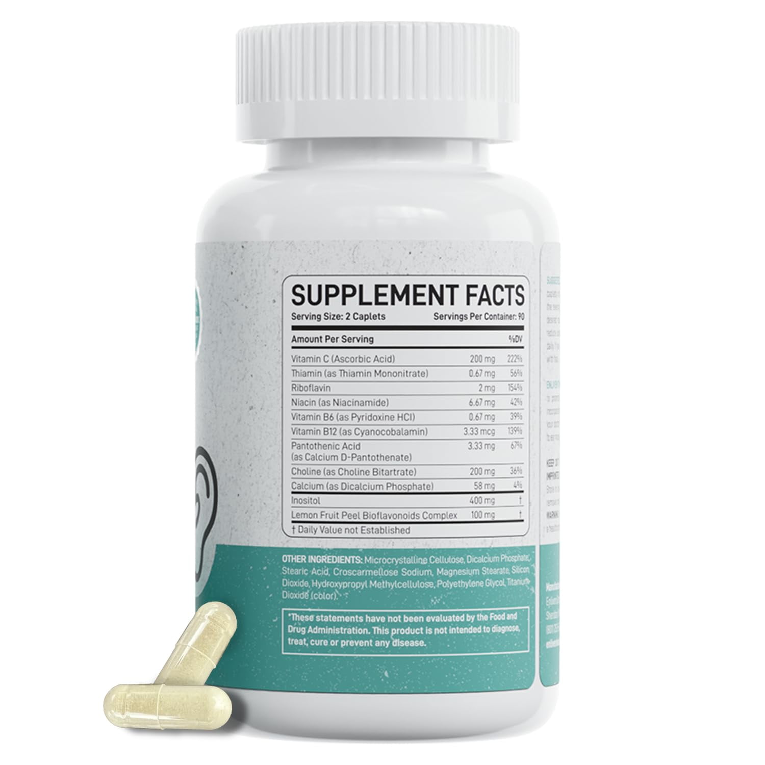 Enliven Tinnitus Relief Formula, Extra Strength for Ringing Ears, 180 Caplets - Tinnitus Relief 1500mg