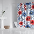 thumbnail image 2 of Pioneer Flower Floral Print Pattern Shower Curtain 72"x72" ,Bathroom Decorative Shower Curtains Set with 12 Hooks,Modern Waterproof Washable Shower Curtain, 2 of 6