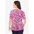 thumbnail image 2 of Jessica London Women's Plus Size Stretch Cotton Square Neck Tee, 2 of 6