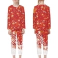 thumbnail image 3 of FKELYI Music Snowflake Girls Pajama Aged 13-14 Soft Children Pajamas Christmas 2 Packs Lightweight Round Neck Teen Sleepwear Girls, 3 of 5