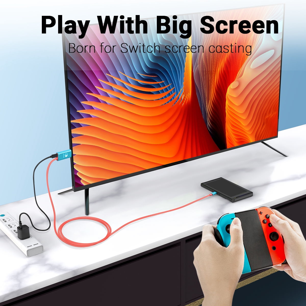 DOONJIEY 8K Type C to Displayport Conversion Cable HDTV Adapter Support Switch TV Dock for Nintendo Switch/OLED, Steam Deck,ASUS,Surface