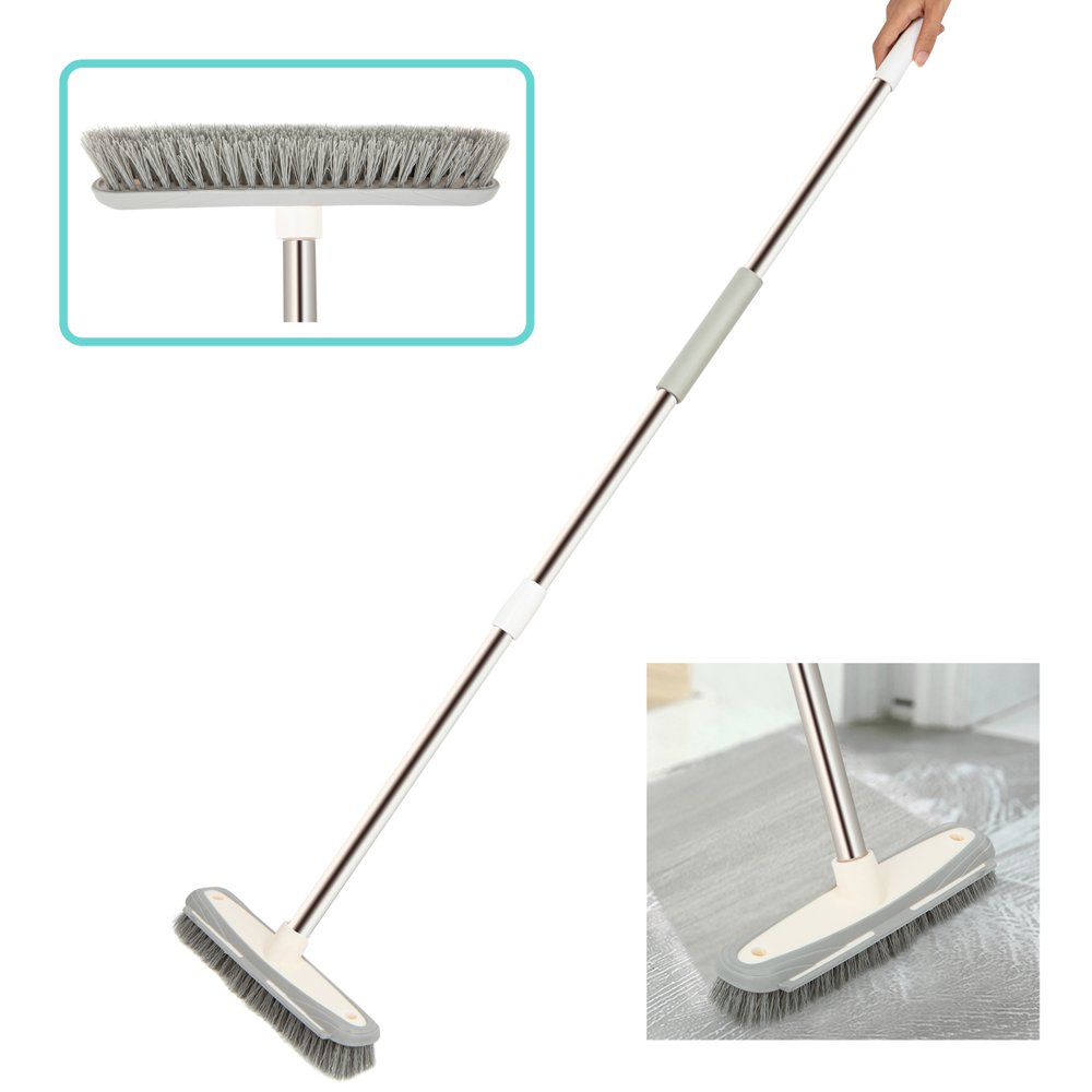 NK 2Pack Floor Brush, Retractable Crevice Floor Bathroom Kitchen