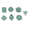 thumbnail image 2 of Juego de dados de múltiples caras (7 piezas): D4, D6, D8, D10, D12 y D20 para Dungeons &amp; D&amp;D. Color verde claro., 2 of 7