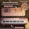 thumbnail image 3 of 37 Key Pink Piano for Kids Music Toys for 12+ Months Girls,10 Demos Keyboard for Kids ,Toy Piano with Microphone for 1 2 3 Year Old Girls Birthday Gifts (Pink), 3 of 11