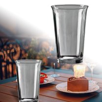 11.83 OZ Strong Double Wall Glass Coffee Mug Ultra Clear Insulated Thermo Glass Tumbler Borosilicate Glass Coffee Cup for Cappuccino Tea Lemonade Iced Tea Smoothie(5.11 Inch)