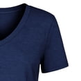 thumbnail image 5 of Hfnxid Short Sleeve Shirts for Womens Solid Color Basic Tops Summer Casual Tunic Tshirt Fashion Daily Tees Navy XXL, 5 of 6
