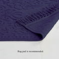 thumbnail image 6 of Jean Pierre Ricardo Cotton Fringe 2-Piece Bath Rug Set, Indigo, 6 of 11