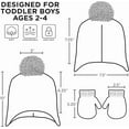 thumbnail image 6 of CoComelon Toddler Winter Hat and Mitten, Kids Beanie with Sherpa Lining Set, JJ, TomTom & Yoyo, for Ages 2-4, 6 of 7