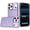Purple, variant on For Apple iPhone 18 Pro Max Beautiful Diamond Metallic Design Metal Chrome Edged Hybrid - Purple