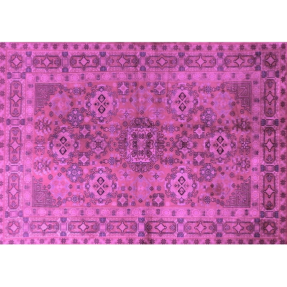 Ahgly Company Indoor Rectangle Persian Purple Traditional Area Rugs, 2' x 5'
