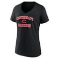 thumbnail image 2 of Women's Black Cincinnati Reds Heart and Soul V-Neck T-Shirt, 2 of 3