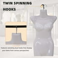 thumbnail image 4 of CL.HPAHKL 4-Packs Female Mannequin Torso, 27 Inch Half Body Mannequin Female Plastic Hanging Mannequin with Metal Hook Female Dress Form Holloew Back for Clothing, Accessories, Shirt Display, White, 4 of 8