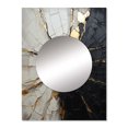 thumbnail image 2 of Designart "Black Pottery In Beige Minimalism" Abstract Spirals Mirror Wall Decor - Modern Beige Abstract Mirror Wall Art For Bathroom - 32" x 24" Inch, 2 of 5