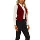 thumbnail image 4 of CHALECO DE VELVET INSPIRADOR CHIC PARA MUJERES, SIN MANGAS, ESTILO RETRO, BLAZER STEAMPUNK, VESTIDO ELEGANTE, COLOR BURDEOS, 4 of 6