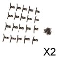 thumbnail image 1 of 2x 20 Unids Latón 31x33 Mm Bisagras de Muebles de ángulo de Apoyo Bisagras de para de Joyería de Tapa 2 piezas, 1 of 8