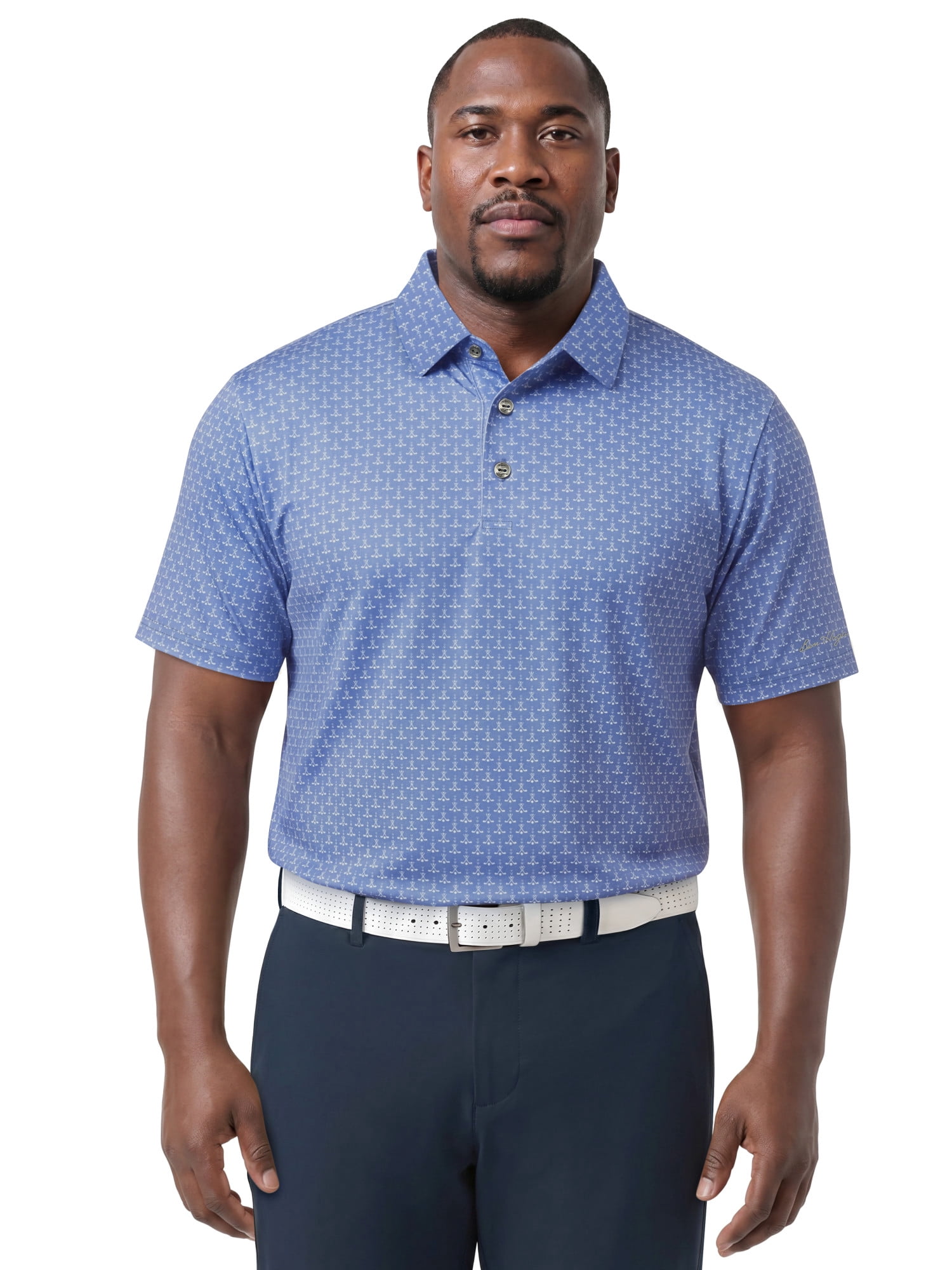 Ben Hogan Performance Men's & Big Men's Golf Club Print Short Sleeve Polo Shirt, up to 5XB