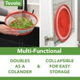 thumbnail image 4 of Tovolo Vented Collapsible Medium Microwave Cover (Charcoal) - Splatter Guard & Colander Kitchen Gadget for Food & Meal Prep / Dishwasher-Safe, BPA-Free Silicone & Plastic, 4 of 6