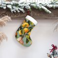 thumbnail image 6 of Daiia Retro Warm Lemon Flower Print Christmas Stocking，18"Large Knitted Xmas Stocking for Kids, Family Stocking for Fireplace Christmas Holiday Party Decoration, 6 of 7