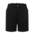thumbnail image 4 of TAIAOJING Shorts For Women 2024 Trendy Summer Solid Color Cotton And Linen Fashion Loose High Waist Casual Shorts, S-3XL, 4 of 5