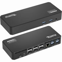 Plugable 12-in-1 USB C Triple Monitor Docking Station, Triple 4K Displays with 3X HDMI or 3X DisplayPort