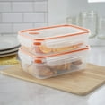 thumbnail image 5 of Sterilite Ultra•Seal™ 5.8 Cup Rectangle, Latching Food Storage Container, Airtight Watertight Seal, Orange, 6 Count, 5 of 10