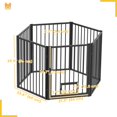 thumbnail image 2 of 6 Panels Dog Playpen, Foldable Portable Pet Playpen with Door, for Small & Medium Dogs, 30"H, 2 of 6