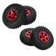 thumbnail image 2 of Juego de neumáticos RC de 4 Uds., tuerca de tornillo de goma de aleación de aluminio, manga cruzada pequeña, accesorios RC para coche Axial Scx24 1/24 RC, Rojo, 2 of 10