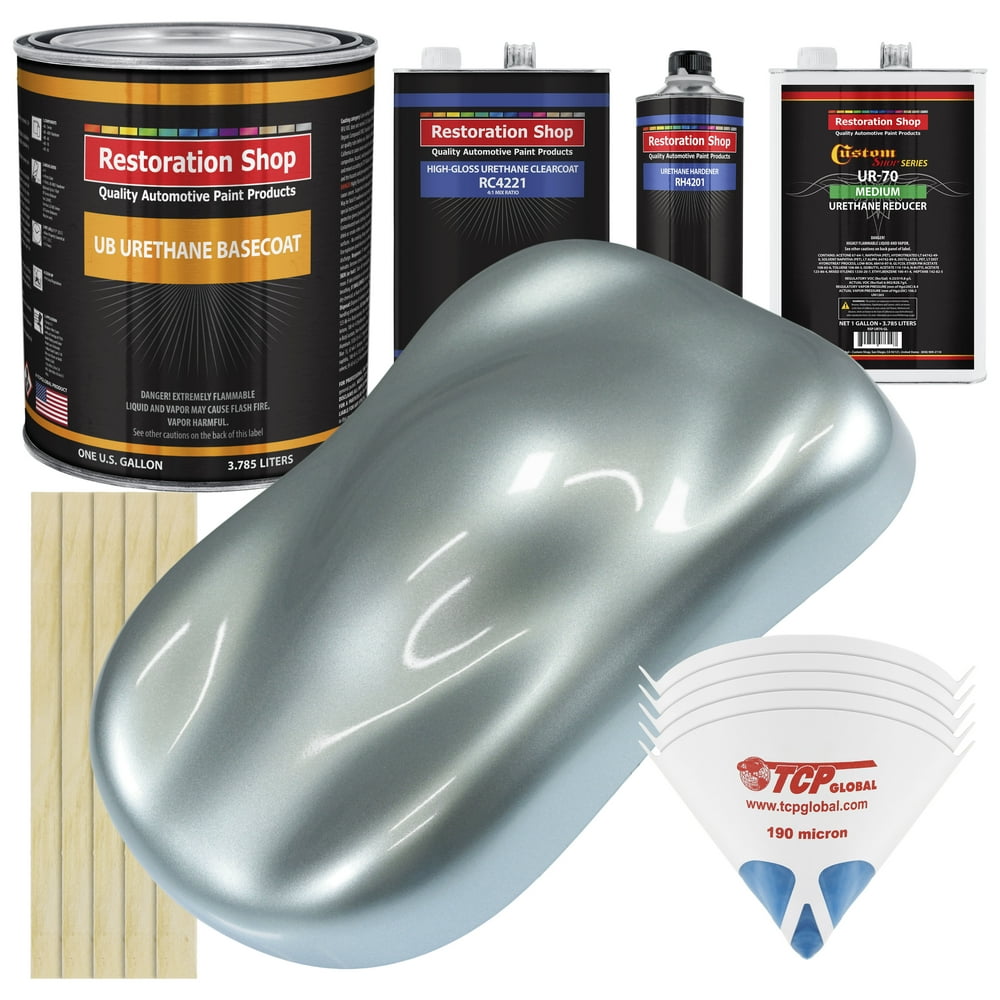 Silver Blue Metallic Gallon URETHANE BASECOAT CLEARCOAT Car Auto Paint